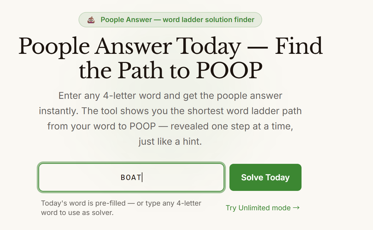 Poople vs Wordle